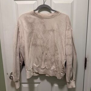 GAP Sweats Crewneck Sweatshirt Tie Dye Beige Women's Casual Comfort Size M